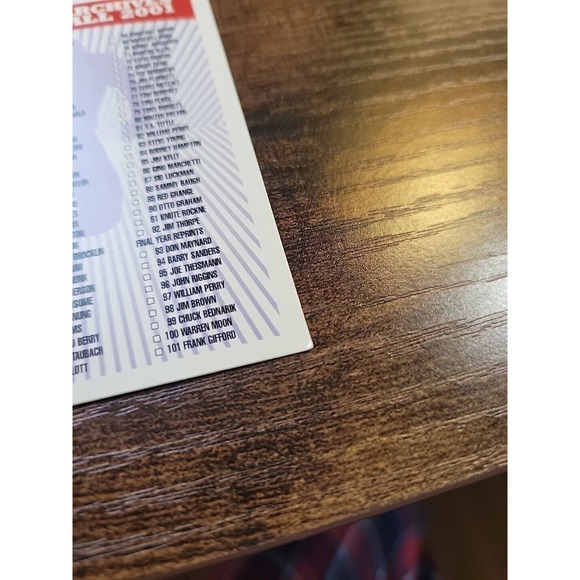 Checklist 2001 Topps Archives Football - NFL - Picture 4 of 4